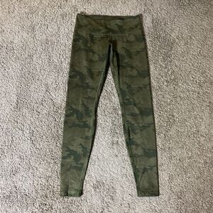 Lululemon Size 6 Wunder Under High Rise Savasana Camo 20cm Fatigue Green Unicorn